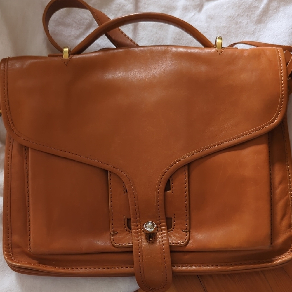 Opening Ceremony Tan Leather Satchel Bag